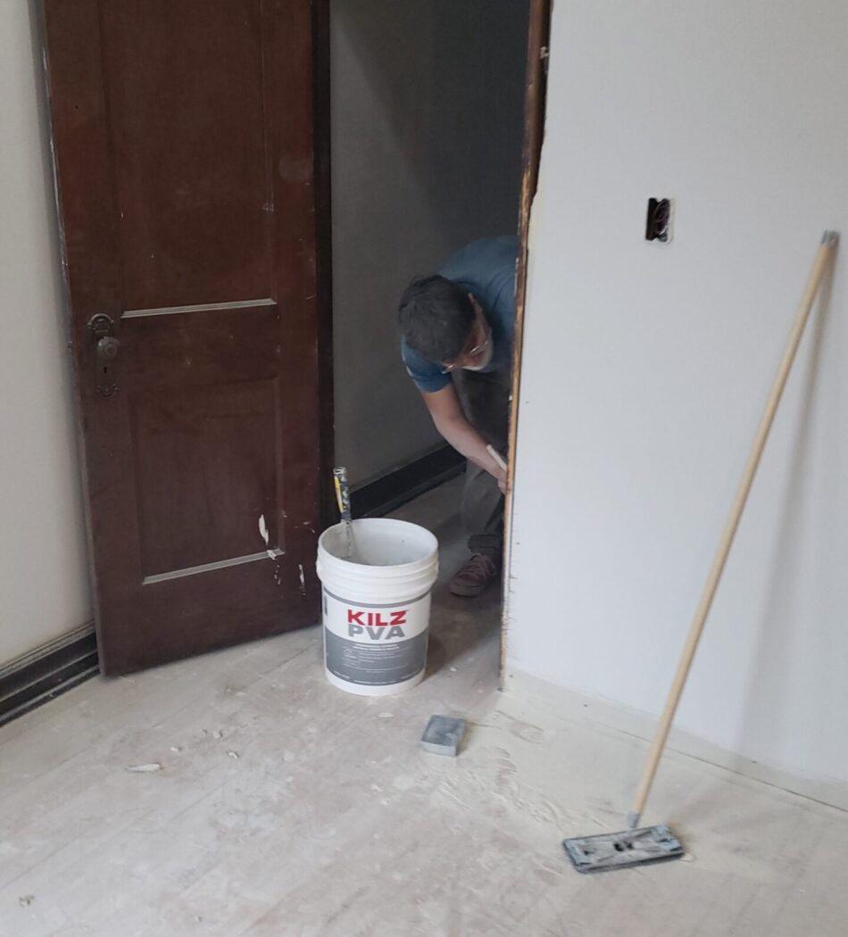 Painters can spend two to four days painting an average project