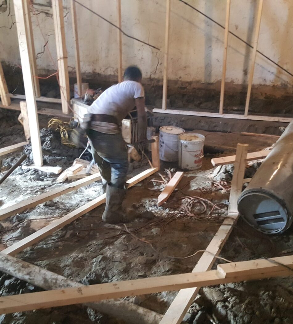 Retaining wall installation