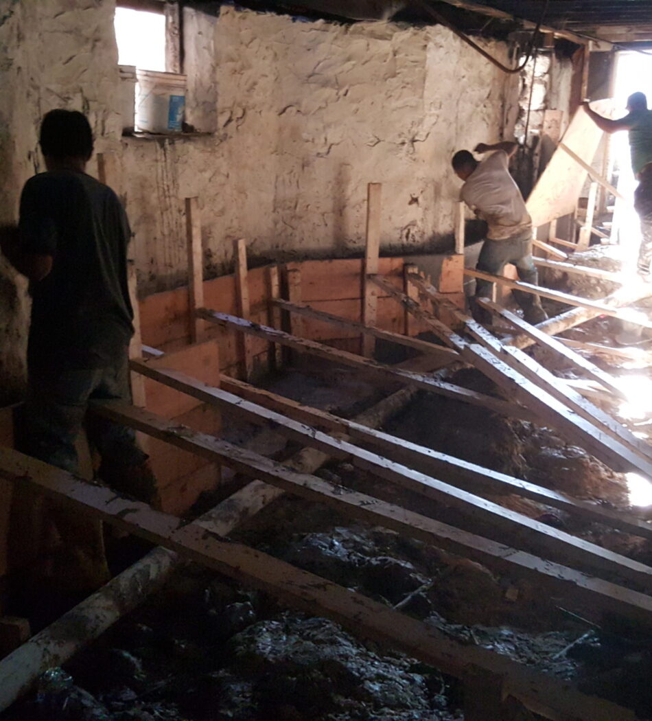 Retaining wall installation