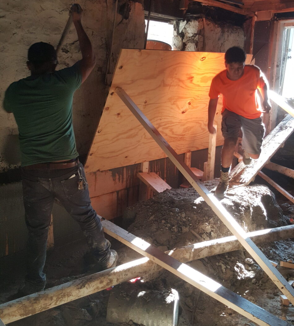Retaining wall installation
