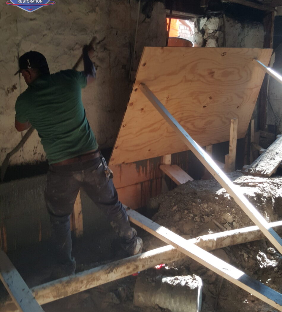 Retaining wall installation